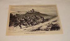 1876 magazine engraving ~ AN IMPROMPTU VEHICLE, French Peasants picture