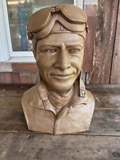 Aviator Pilot Homer Stockert Bust by Artist Lane Laffoon Indiana Hoosier Bendix picture