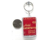 Repurposed Vtg Matchbook Cover Hotel Lafayette Buffalo New York Keychain  picture