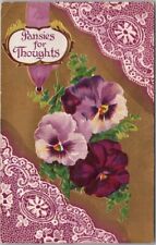Vintage 1910s Language of Flowers / Greetings Postcard 