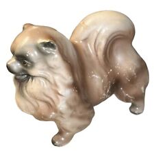 Vintage Ceramic Pomeranian Pekingese Dog Figure Figurine picture
