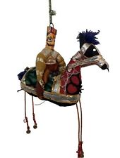 Vintage Multicolor Indian Handmade Kathputli Puppet Rajasthani Hanging Ornament picture