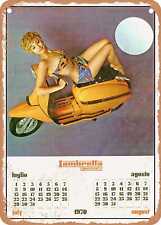 METAL SIGN - 1970 Lambretta Calendar July-Aug Vintage Ad picture