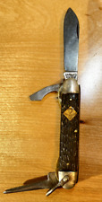 Vintage 1970’s Cub Scout BSA USA Boy Scout Pocket Knife Black  picture