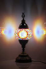 Turkish Mosaic Lamps Multicolor Center Large Flower - Decorative Handmade Table  picture