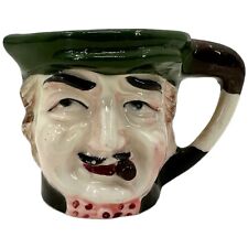 Vintage Toby Mug Jug Man Bow Tie And Mustache With Cigar Miniature Pitcher 2.5