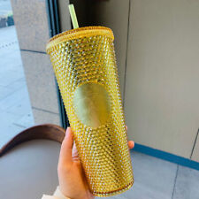 New Starbucks Halloween Glow Tumbler Cold Drink Cup Diamond Studded Tumbler 24oz picture