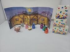 1993 Avon Kids My First Christmas Story Nativity Set Of 9 Figures Complete picture