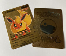 Flareon V Golden Card Gold Custom Card picture