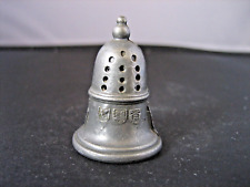 Vintage hand made miniature pewter bell picture