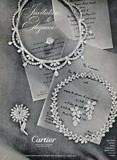 1960 Cartier PRINT AD Diamond Necklace and Brooches RIngs picture