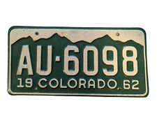 1962 Colorado License Plate. AU-6098  picture