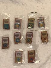 Vintage 1999&2001 Pokemon Trading Game League Pins Gym Badge Lot (10 Pins) picture