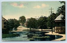 Postcard - Goldfish Pond in Lafayette Park in Lynn Massachusetts MA c1911 picture