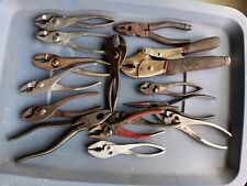 LOT OF 15  VINTAGE PLIERS ALL DIFFERENT MAKERS picture