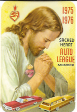 Sacred Heart Auto League 1975 1976 Member Folding Calendar Prayers Wall MS picture