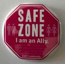 LGBTQ button ally friend gay lesbian homosexual human rights cause safe zone picture