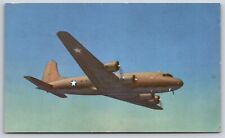 Military~Douglas C-54 Skymaster Transport Airplane In Flight~WW2 Era~Vintage PC picture