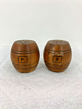 VINTAGE 1960'S WOODEN SALT AND PEPPER SHAKERS, Myrtle Beach South Carolina picture
