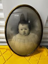 American vintage 1920s portrait Convex or bubble glass In Brass? Frame picture