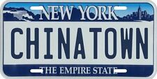 Chinatown New York City Metal License Plate picture