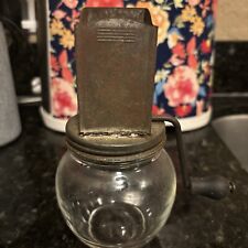 Vintage Nut/Spice Grinder - chopper Clear Glass,  Metal  Works old picture
