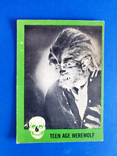 1961 Nu-Card Horror Monster Green Series Card #6 Teen Age Werewolf - Gray Back picture