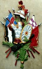 Vintage Very large MADE IN ITALY Woof Family crest 3ft. x 2 ft. RARE picture