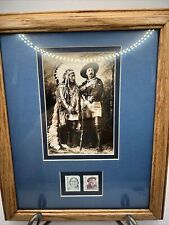 1880 Photo Of Sitting Bull And William F. Buffalo Bill Cody Matted With Stamps picture