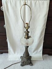 Vintage 1970’s Hollywood Regency Table Lamp Clear Glass 32