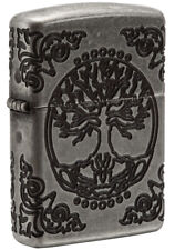Zippo Armor Antique Silver Tree of Life Windproof Lighter, 29670 picture