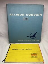 2- 1966 North Central Airlines Pilots Handbook GM Allison Convair 580 Crew Guide picture