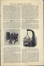 1909 PAPER AD CAR AUTO ARTICLE Canton Portable Hoist Floor Crane Baird Tumbler  picture