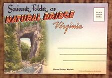 1930s NATURAL BRIDGE VIRGINIA TOURIST FOLD OUT SOUVENIR POSTCARD Z3733 picture