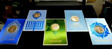 Judaica Set: 5 Proof Medals HAPPY HANUKKAH GIFT, 1971-2-3-4-5, by Franklin Mint picture