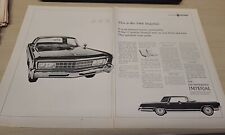 1966 Chrysler Imperial mid-size mag 2-page car ad -