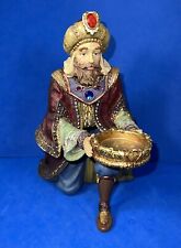 Kirkland “Three Kings” Candle Holder Christmas Nativity Wise Man Figurine 9 1/4” picture