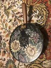 Vintage Floral Hand Painted Crumb Catcher For Warming With Hot Coals picture