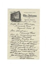 1929 Advertising Letterhead The Arizona Hotel Phoenix Arizona Hal Bird Normandy picture