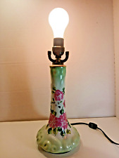 Vtg Victorian Style Hand Painted Porcelain Lamp picture