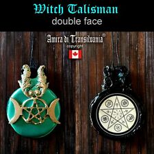 pentagram star sigil pendant amulet necklace wicca pagan occult gothic witch bib picture