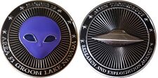 Groom Lake Nevada/Hanger 18 Alien Challenge Coin Original unique Purple 25 picture