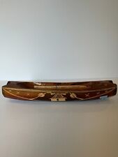 Vintage Wooden Hand Carved Canoe Boat Handmade in Fiji Charity DS67 picture