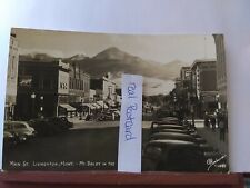 RPPC. Main st. Livingston, Montana - Mt. Baldy in the distance. City Drug.(D2) picture