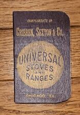 Vintage Universal Stoves and Ranges,Cribben,Sexton & Co.,Chicago, ILL., notebook picture