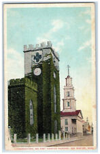 c1920's Congregational and First Christian Churches New Bedford MA Postcard picture