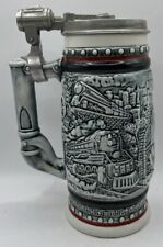 Vintage Avon 1982 Union Pacific Railroad Train Lidded Ceramic Beer Stein picture