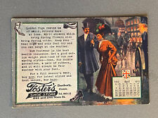 Connecticut, CT, Danbury, Foster's Shoe Store, April Calendar 1912, PM 1911 picture