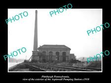 8x6 HISTORIC PHOTO OF PITTSBURGH PENNSYLVANIA ASPINWALL PUMPING STATION c1910 picture