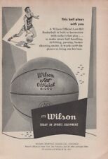1954 Basketball Ball Wilson Jet Sports Equipment Vintage NBA Print Ad 1950s picture